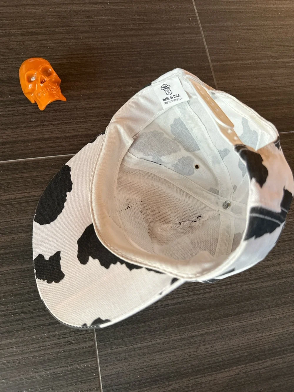 90s Harley Davidson cow print hat